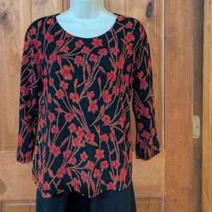 Brittany‎ Black Floral Women's Top